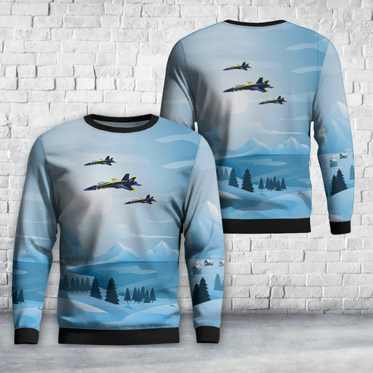 US Navy Blue Angels #2 F/A-18C Christmas Sweater