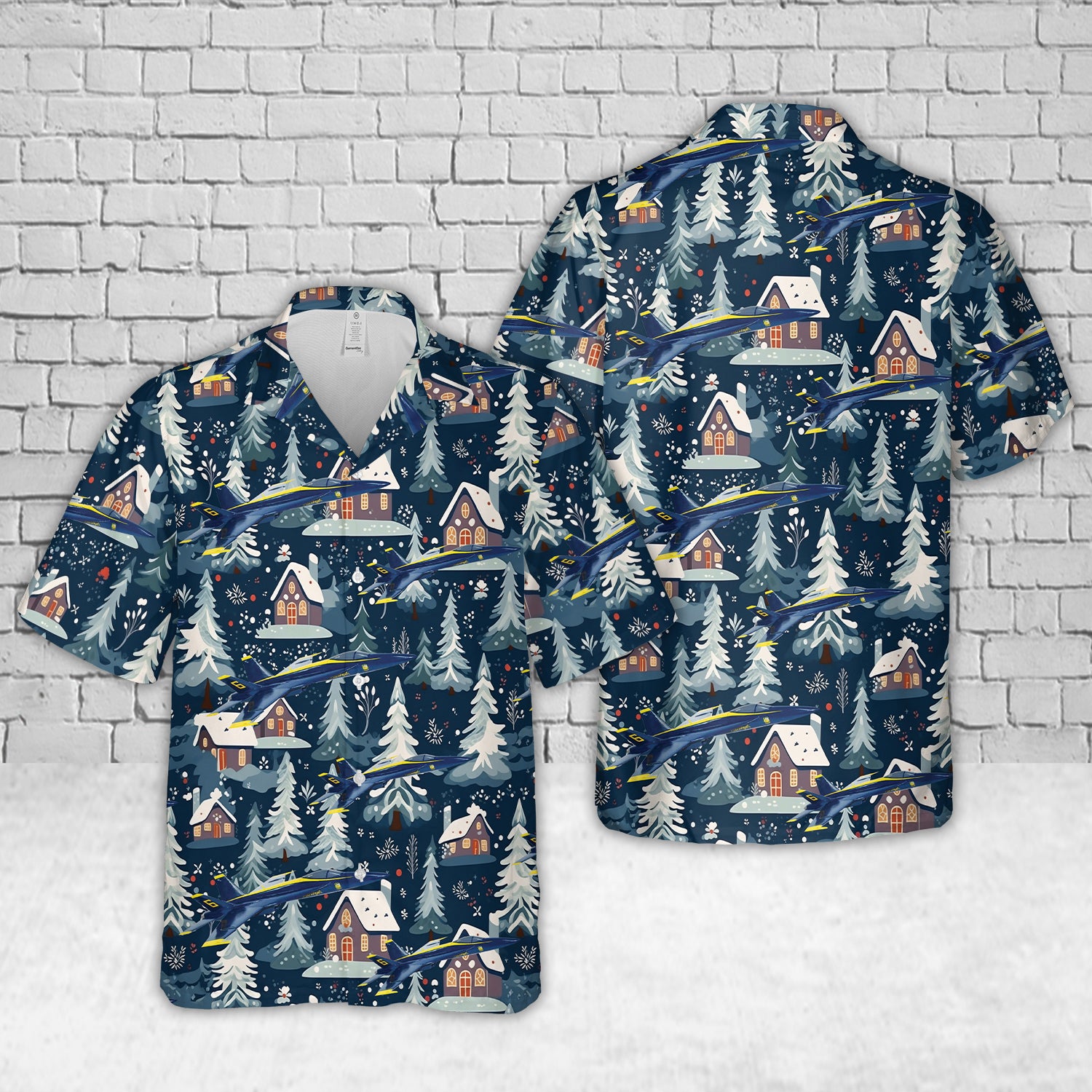 US Navy Blue Angels #6 F/A-18E Christmas Hawaiian Shirt