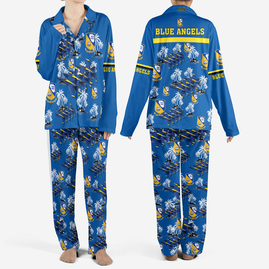 US Navy Blue Angels  AOP Pajamas Set