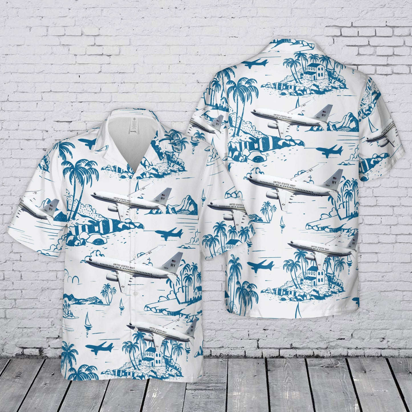 US Navy Boeing C-40 Hawaiian Shirt
