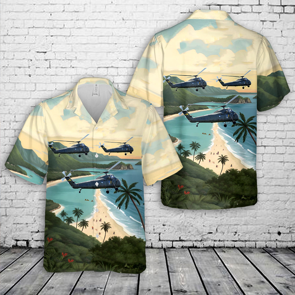 US Navy BuNo 18783 Sikorsky UH-34D Seahorse Helicopter Hawaiian Shirt