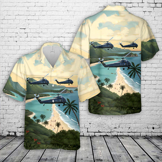 US Navy BuNo 18783 Sikorsky UH-34D Seahorse Helicopter Hawaiian Shirt