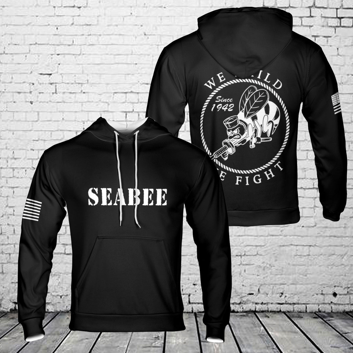US Navy Builder BU Seabee 3D Hoodie