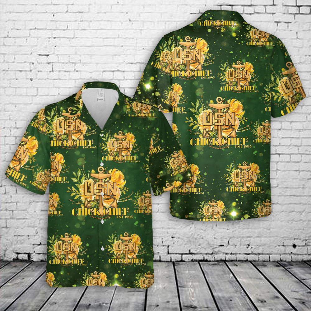 US Navy Chick Chief Hawaiian Shirt