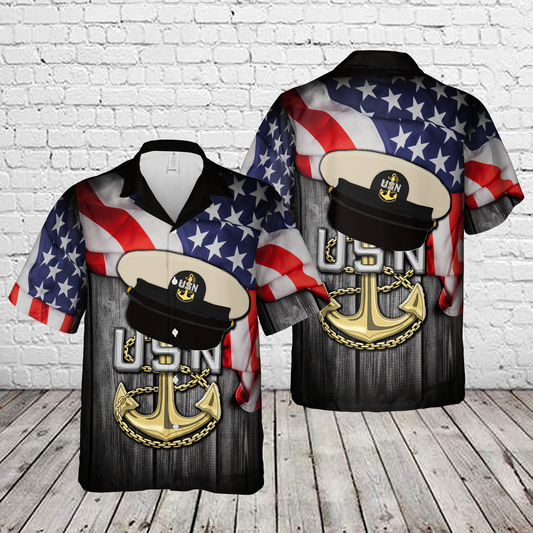 US Navy Chief Anchor Hawaiian Shirt