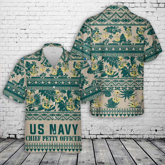 US Navy Chief Anchor Hawaiian Shirt