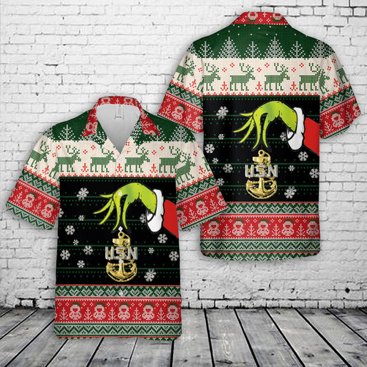 US Navy Chief Christmas Hawaiian Shirt