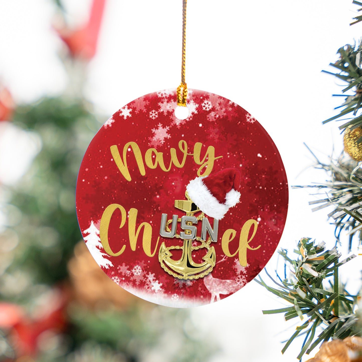 US Navy Chief Christmas Ornament