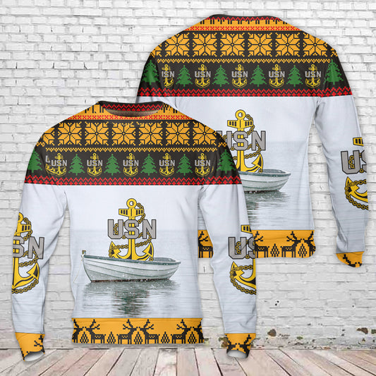 US Navy Chief Petty Officer/ Chief's Fouled Anchor Christmas Sweater