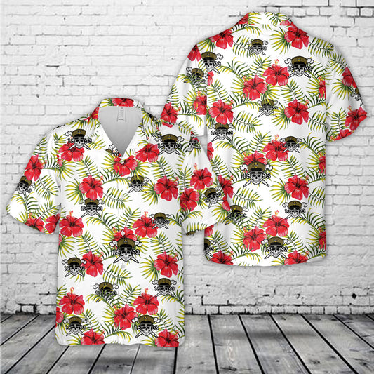 US Navy Chief Skull and Cross bones Crossbones 1893 Hawaiian Shirt