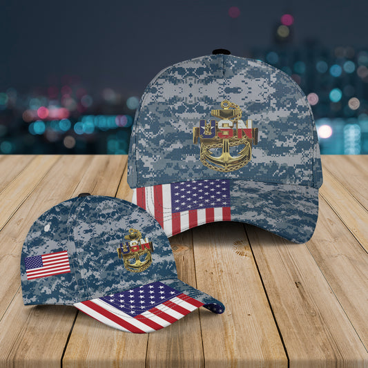 US Navy Chief Texas style anchor Baseball Cap
