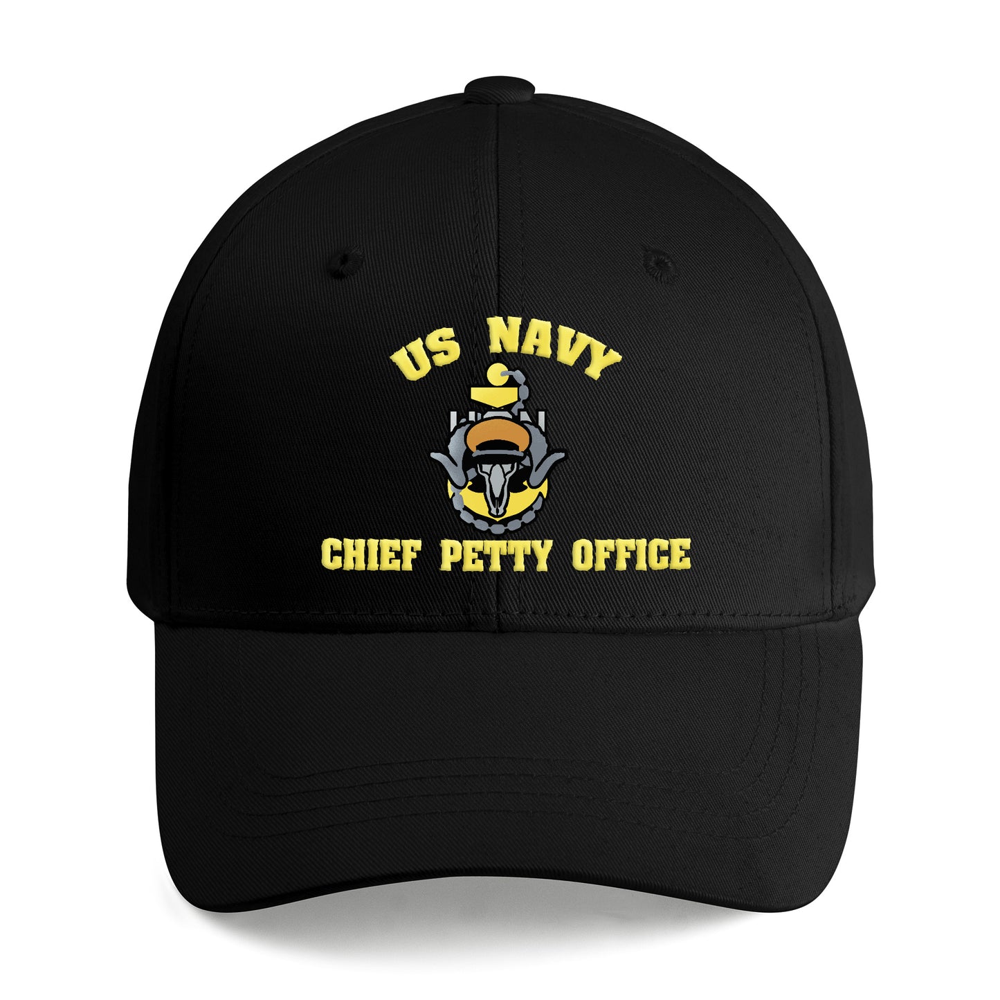 US Navy Chief with Goat Skull anchor Embroidered Cap