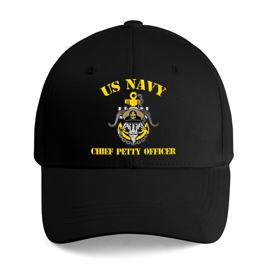 US Navy Chief with Goat head anchor Embroidered Cap