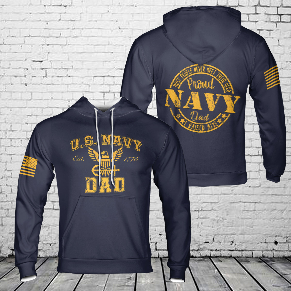 US Navy Dad 3D Hoodie