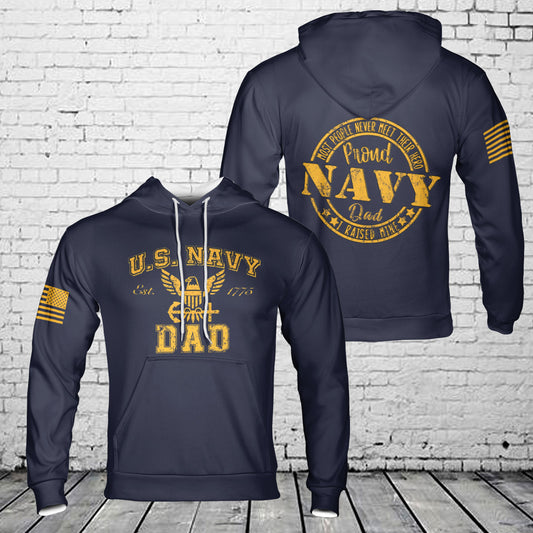 US Navy Dad 3D Hoodie