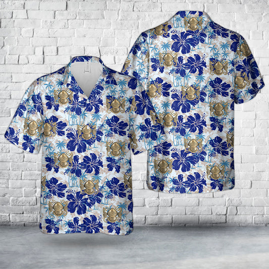 US Navy Diving Medical Officer Hawaiian Shirt
