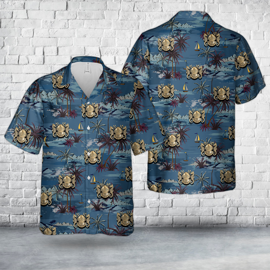 US Navy Diving Medical Officer Hawaiian Shirt