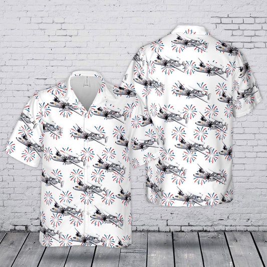 US Navy E-2D Hawkeye 4th July 250th Anniversary 1776-2026 Hawaiian Shirt