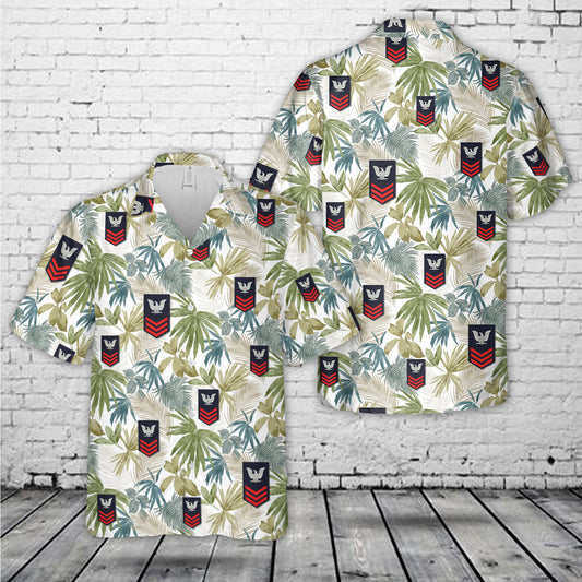 US Navy E-6 1st Class Hawaiian Shirt