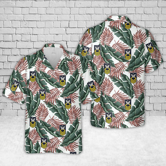 US Navy E-8 Senior Chief Petty Officer Hawaiian Shirt