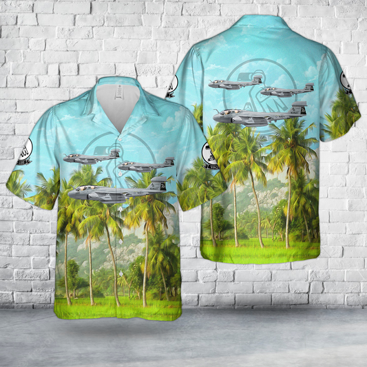US Navy EA-6B Prowler VAQ-137 Rooks Hawaiian Shirt