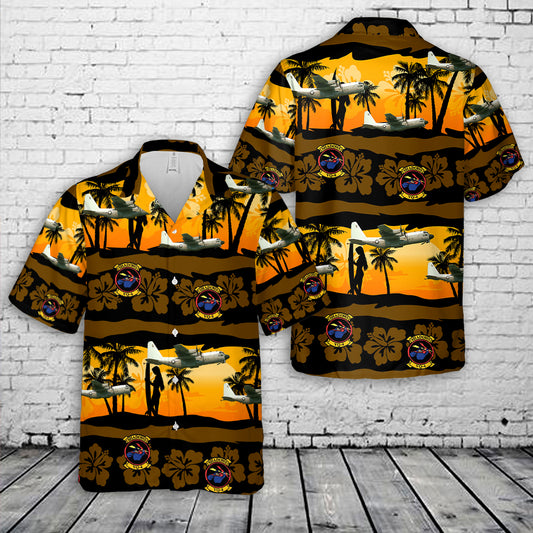 US Navy EC-130Q TACAMO VQ-4 Hawaiian Shirt