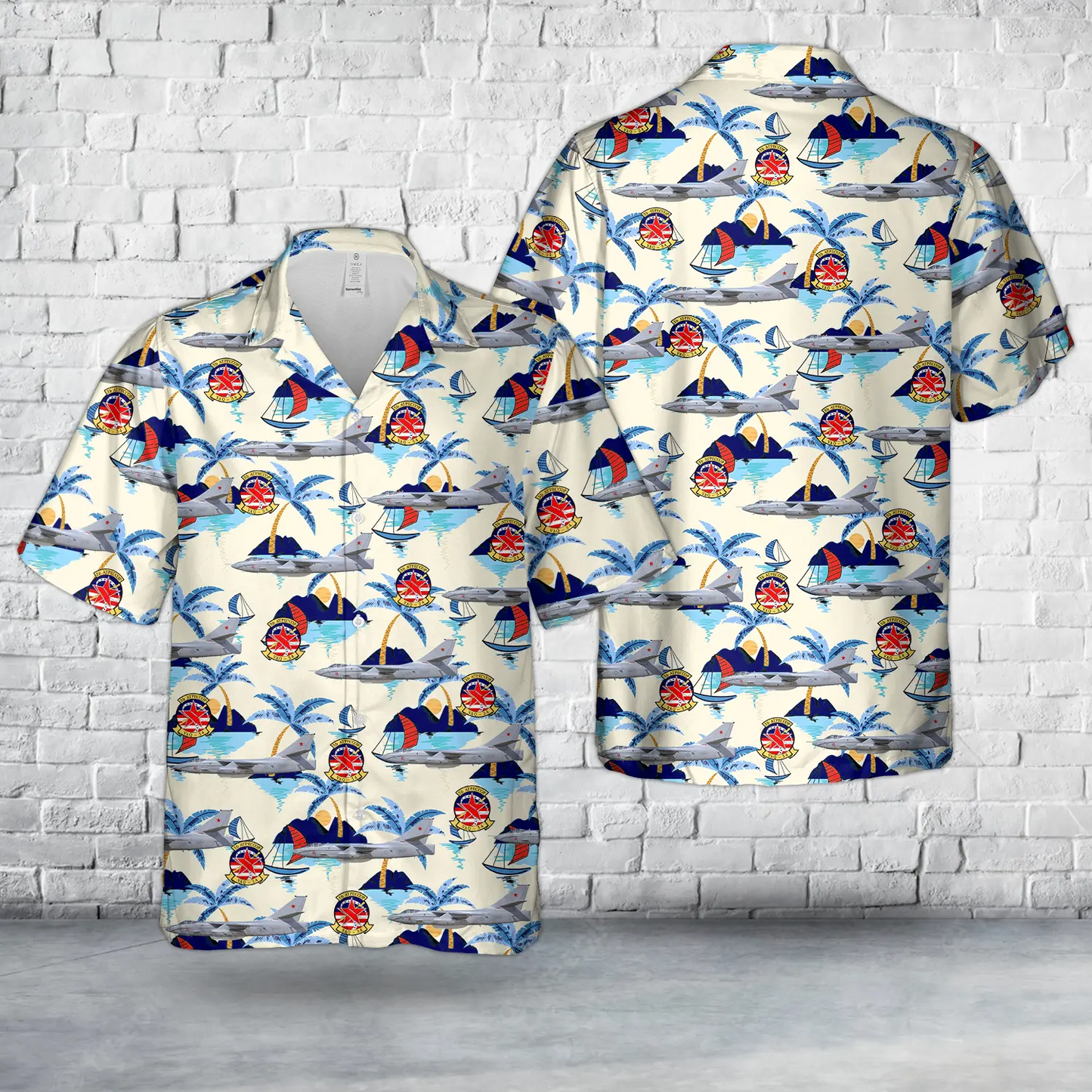 US Navy ERA-3B Skywarrior VAQ-34 Flashbacks, 12 / 144841. NAS Point Mugu, CA - 1990 Hawaiian Shirt