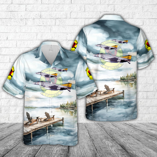 US Navy Fighter Squadron 302 (VF-302) 'Stallions' Hawaiian Shirt