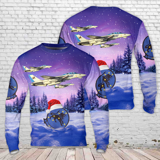 US Navy Fighter Squadron Two One Three (VF-213), F-14D Tomcat Blacklions Christmas Sweater