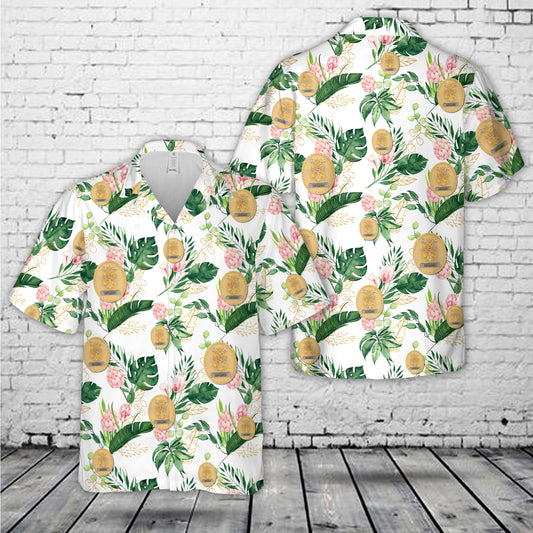 US Navy Force Master Chief Petty Officer Badge Hawaiian Shirt