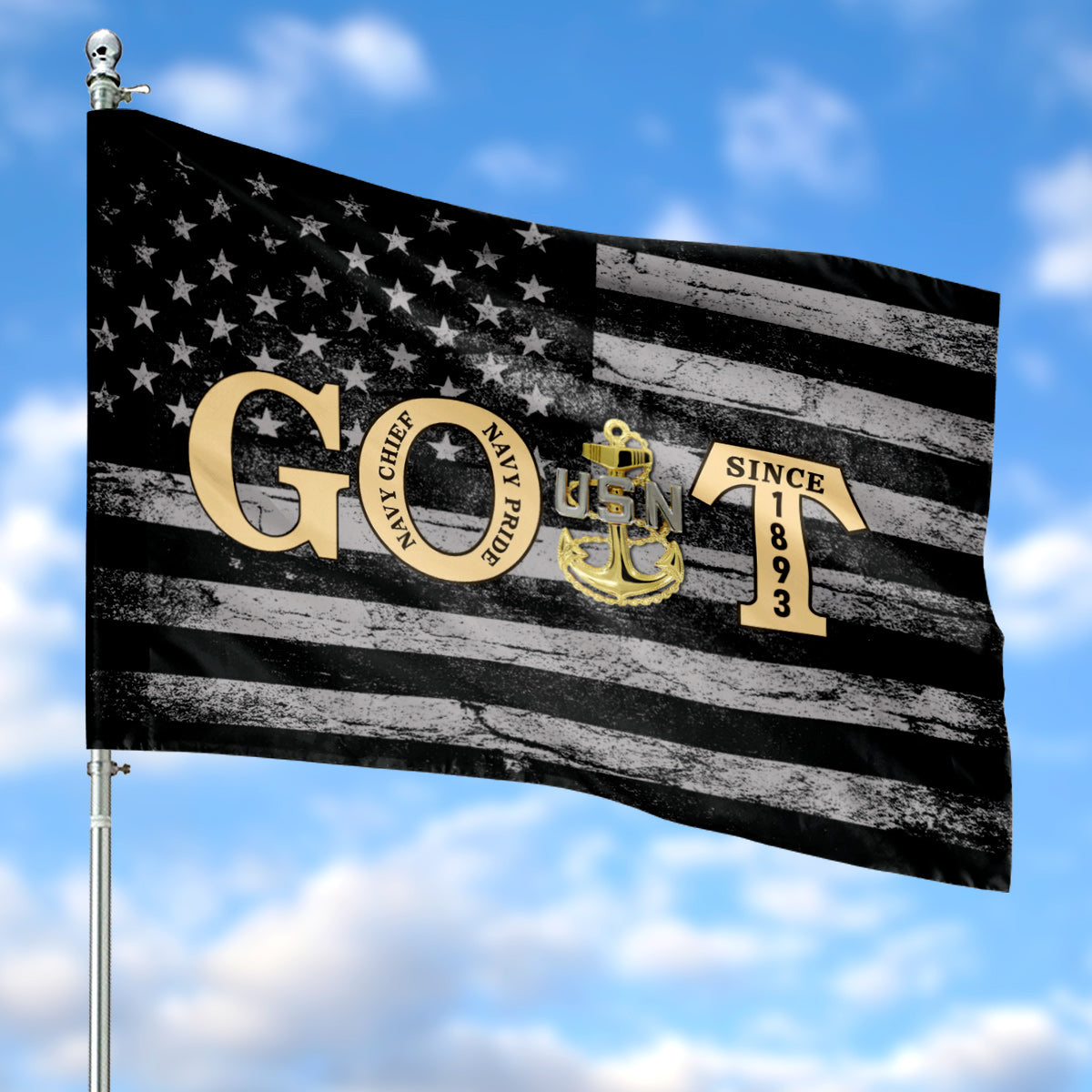 US Navy GOAT Chief House Flag