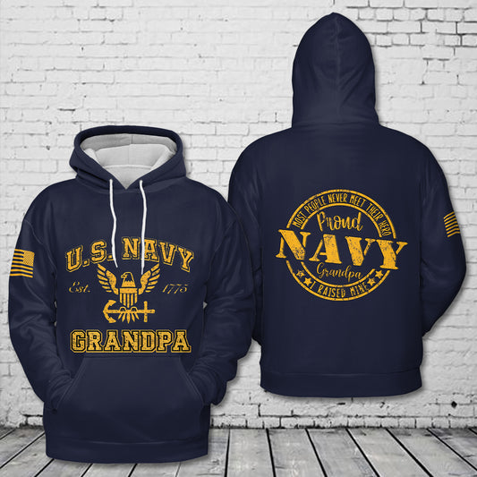 US Navy Grandpa 3D Hoodie