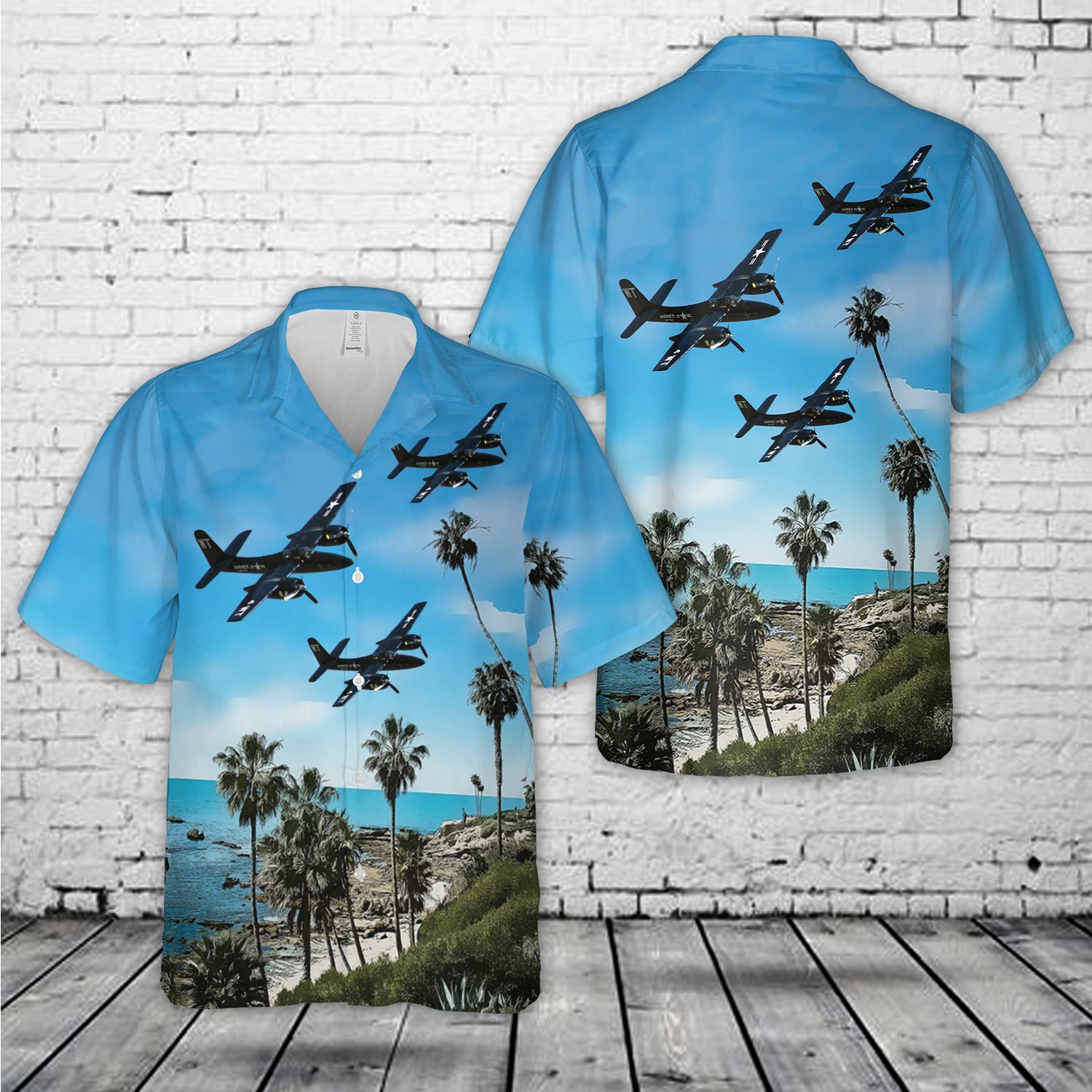 US Navy Grumman F7F-3P Tigercat Hawaiian Shirt