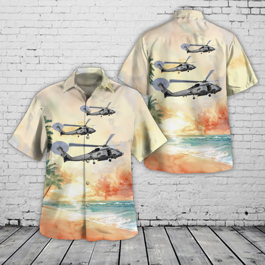 US Navy HSM-73 Battlecats MH-60R Seahawk Hawaiian Shirt