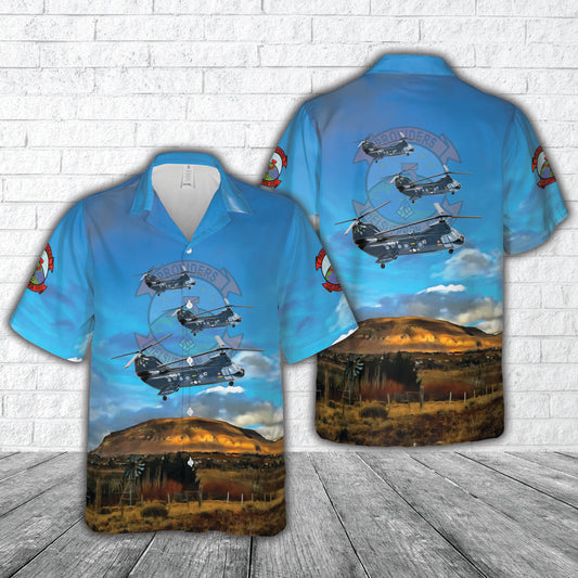 US Navy Helicopter Combat Support Squadron 5 (HELSUPPRON 5) HC-5 Providers CH-46 Sea Knight Hawaiian Shirt