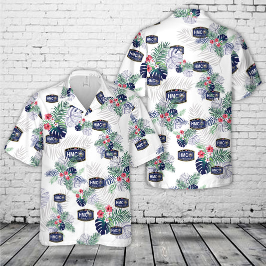 US Navy Hospital Corpsman Chief Petty Officer Hawaiian Shirt