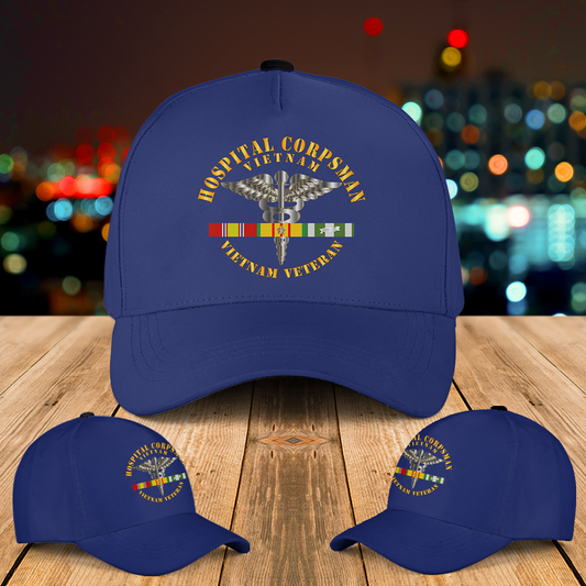 US Navy Hospital Corpsman w Vietnam Baseball Cap