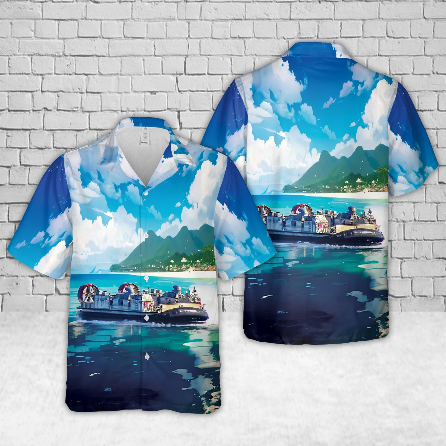 US Navy Landing Craft Air Cushion LCAC-48 Hawaiian Shirt