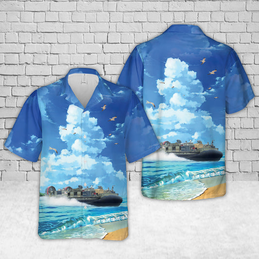 US Navy Landing Craft Air Cushion LCAC 75 Hawaiian Shirt