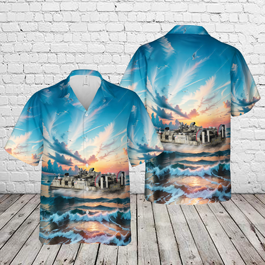 US Navy Landing Craft Air Cushion LCAC 90 Hawaiian Shirt