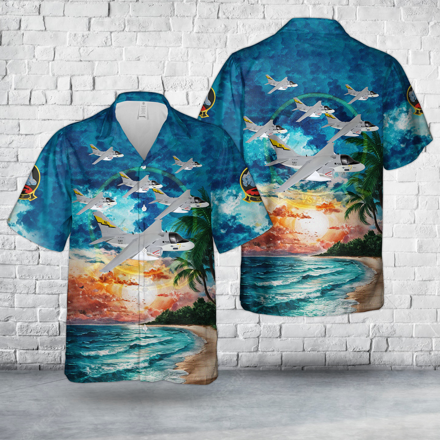 US Navy Lockheed Martin S-3B Viking Sawbucks (1992) VS-37 Hawaiian Shirt