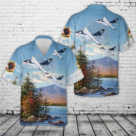 US Navy Lockheed Martin S-3B Viking VS-21 Fighting Red Tails Hawaiian Shirt