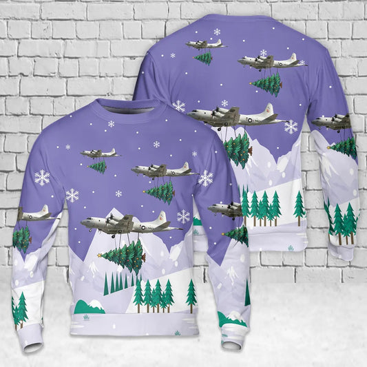 US Navy Lockheed P-3C Orion AOP Christmas Sweater