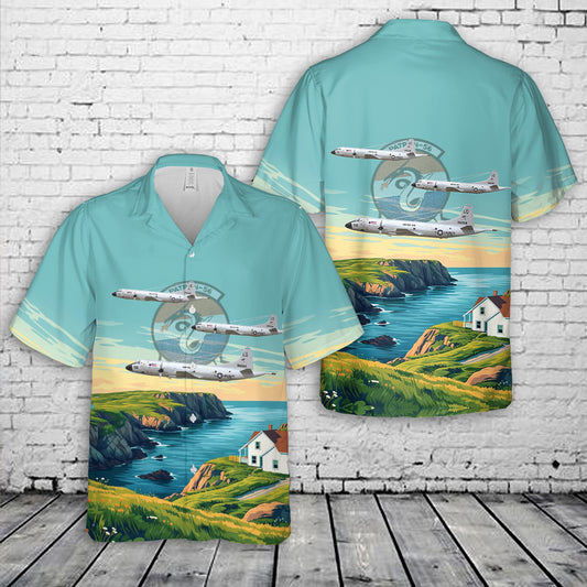 US Navy Lockheed P-3C Orion Patrol Squadron Five Six (VP-56) Dragons, LQ56 / 156518. NAS Jacksonville, FL - 1980 Hawaiian Shirt
