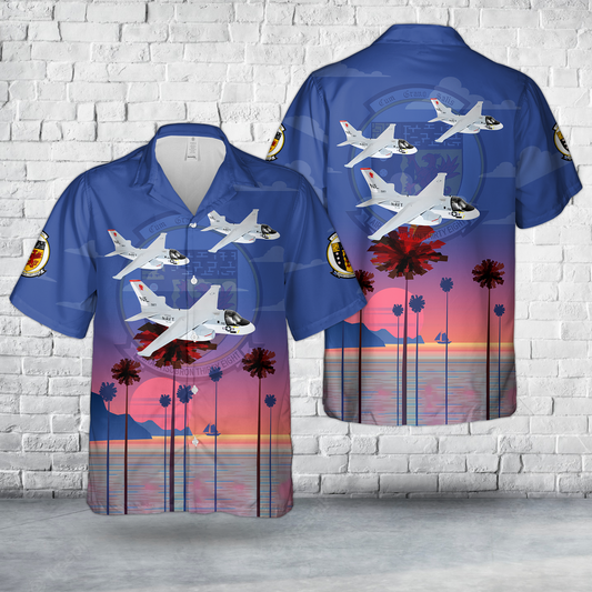 US Navy Lockheed S-3A Viking Of VS-38 Red Griffins Hawaiian Shirt
