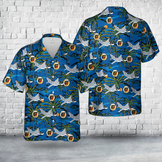 US Navy Lockheed S-3A Viking Of VS-38 Red Griffins Hawaiian Shirt