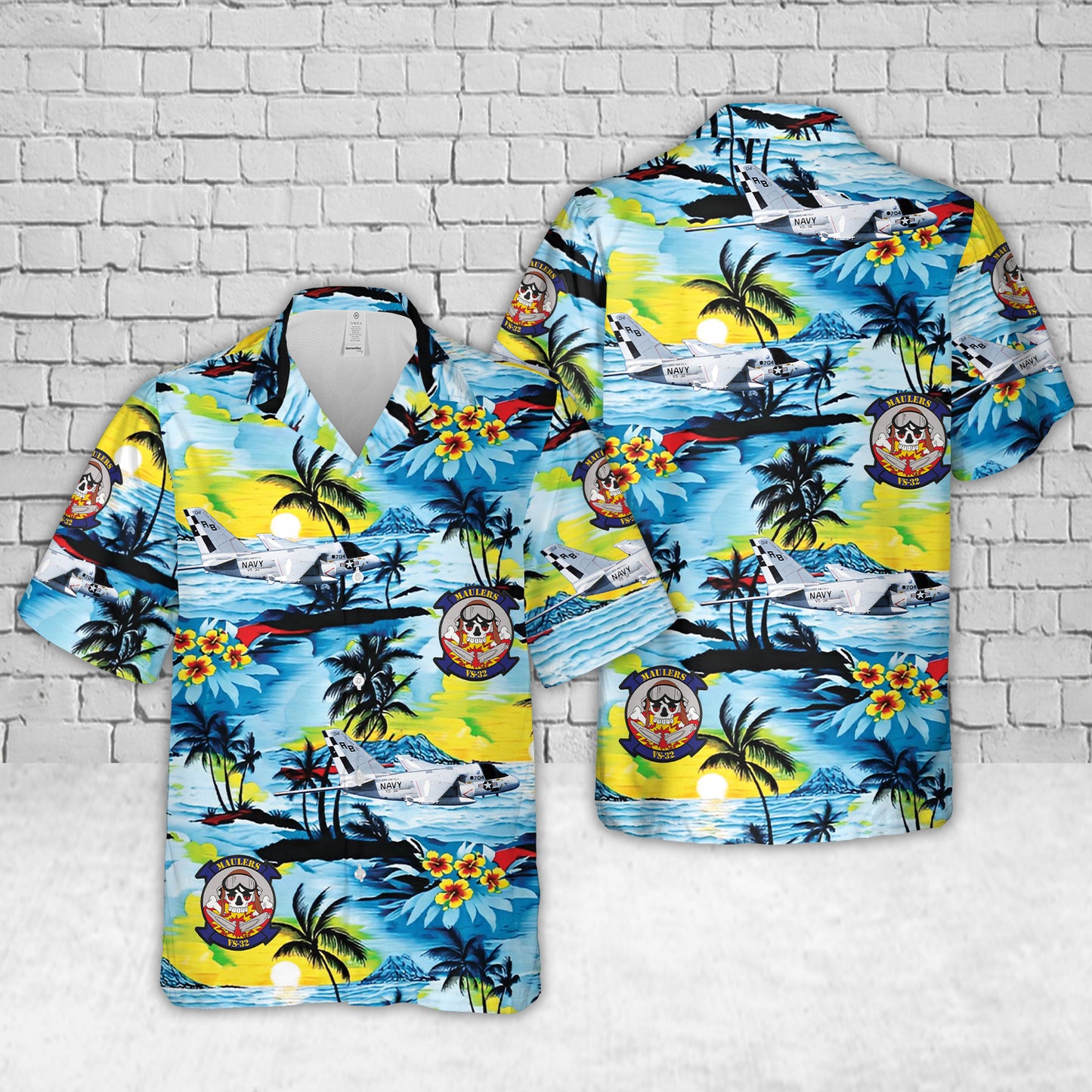US Navy Lockheed S-3A Viking aircraft (BuNo 159755) VS-32 Maulers Hawaiian Shirt