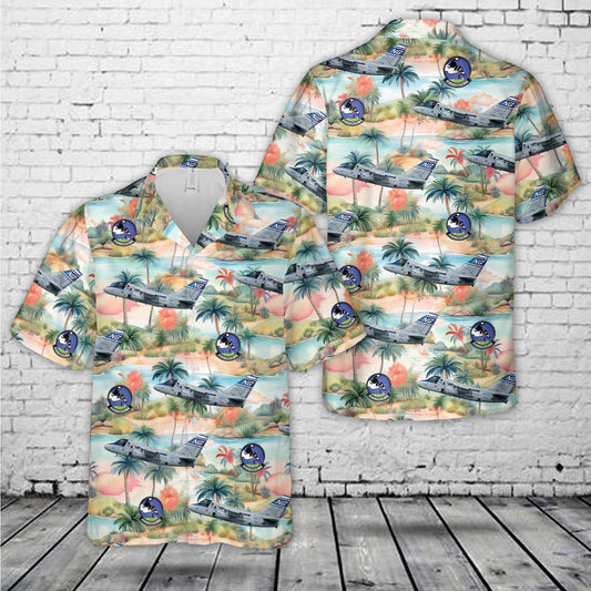 US Navy Lockheed S-3B Viking VS-31 Topcats, NG700 / 160142. CVW-9, USS John C. Stennis CVN-74 - 2007 Hawaiian Shirt