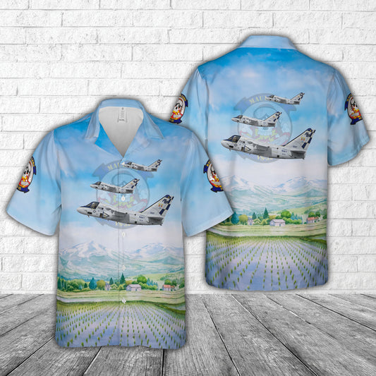 US Navy Lockheed S-3B Viking VS-32 Maulers, AB700 / 160147. CVW-1, USS Enterprise CVN-65 - 2007 Hawaiian Shirt