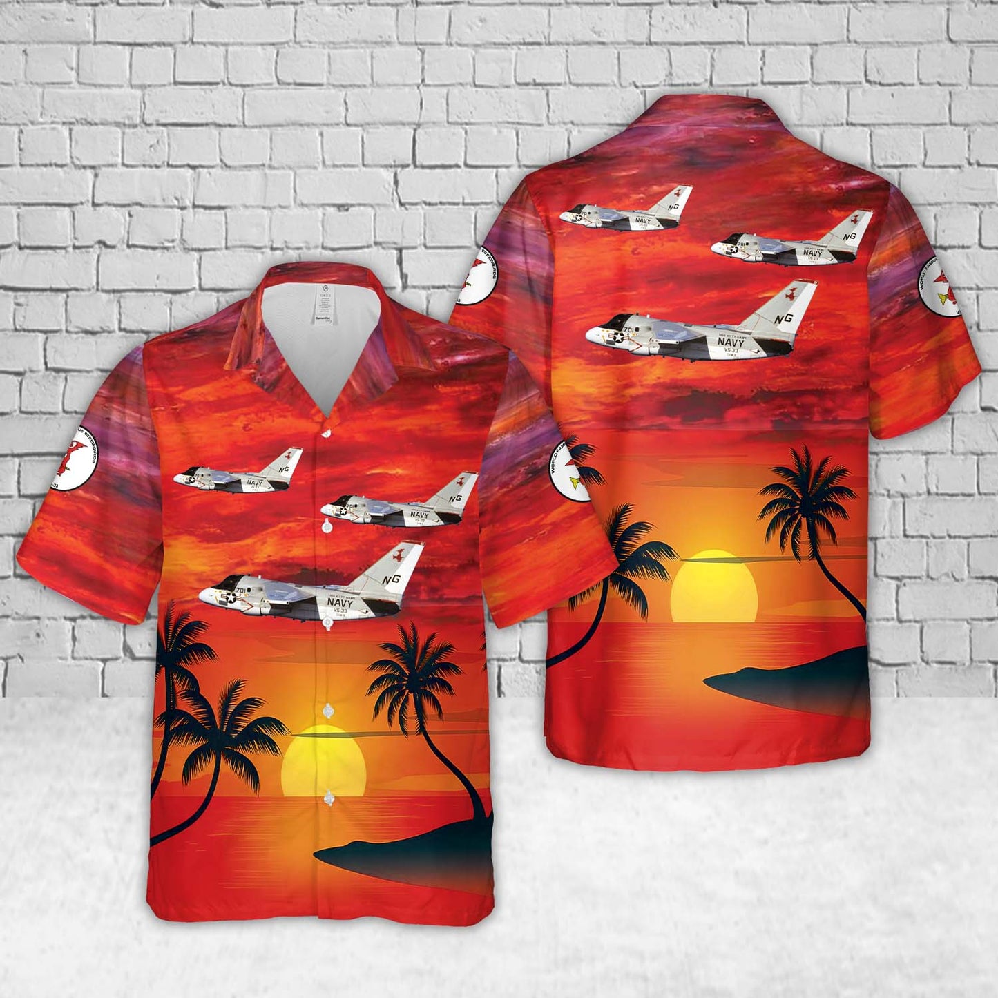 US Navy Lockheed S-3 Viking of VS-33 Hawaiian Shirt